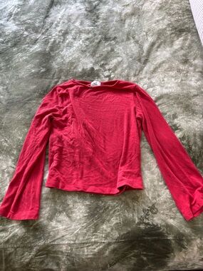 Reformation raspberry red knit top
